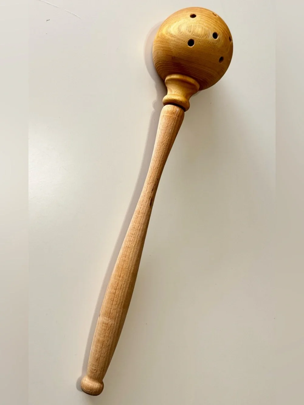 VINTAGE Hand-Carved Wooden Skimmer Spoon
